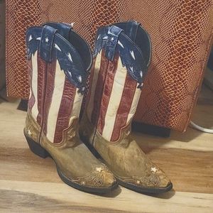 Dan Post Laredo Vintage Style Distressed Womens Cowboy Boots in size 6 1/2